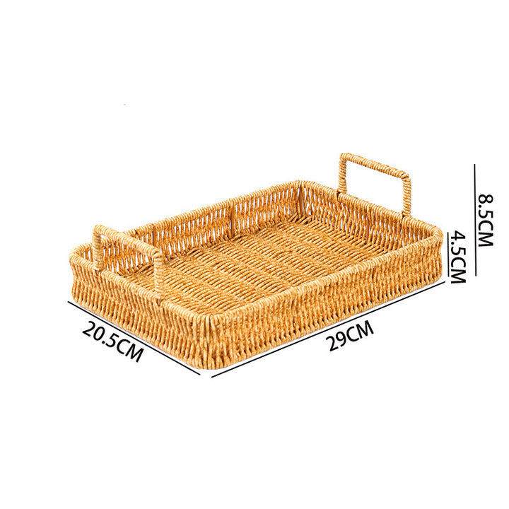 Rustic Woven Food Serving Tray Kalsten