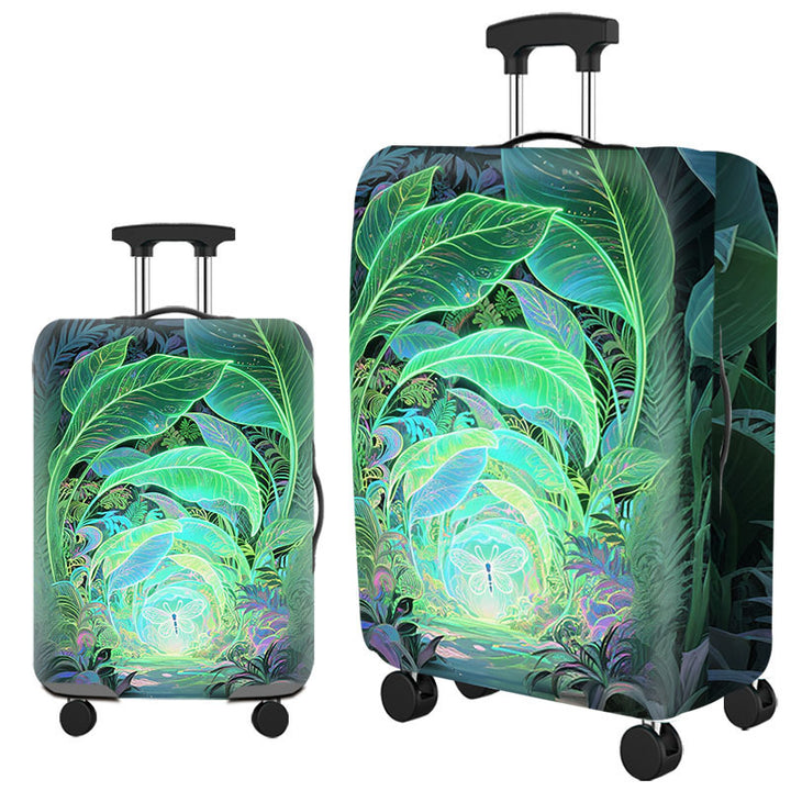 Tropical Leaf Print Hard Shell Luggage Kalsten