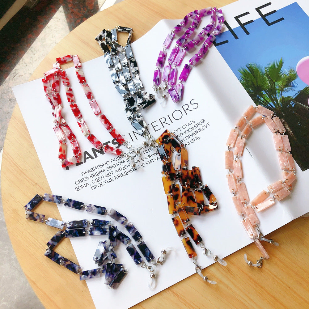 Stylish Tortoiseshell Pattern Eyewear Chain Kalsten