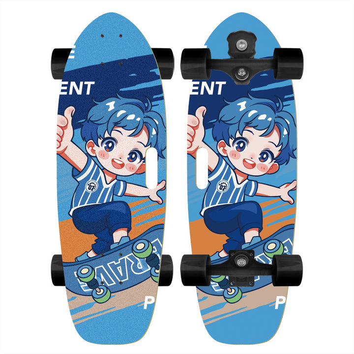 Skateboard with Custom Cartoon Design Kalsten