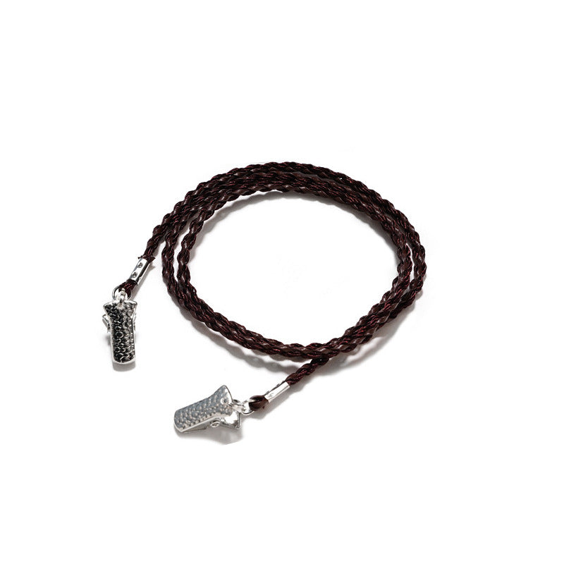 Braided Faux Leather Eyewear Holder Kalsten