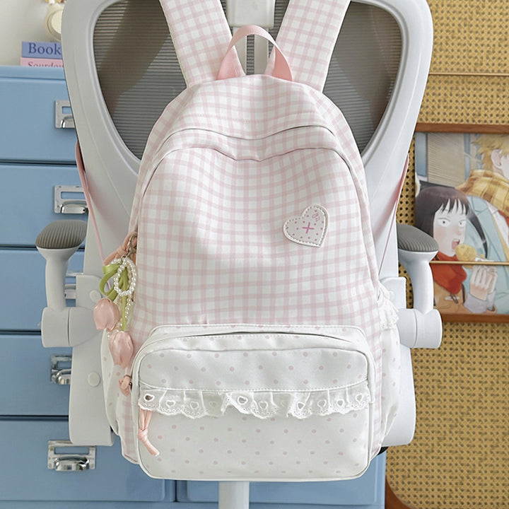 Trendy Plaid Pattern Backpack