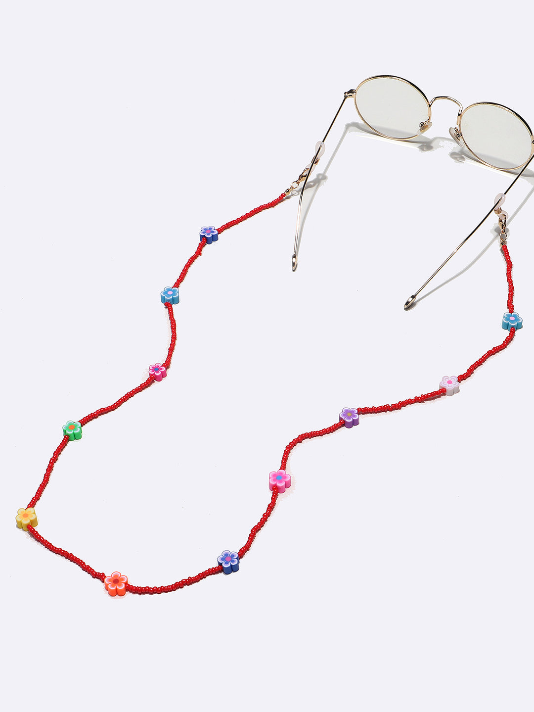 Colorful Floral Beaded Eyewear Chain Kalsten
