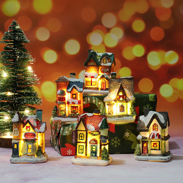 Decorative Christmas Toy House Figure