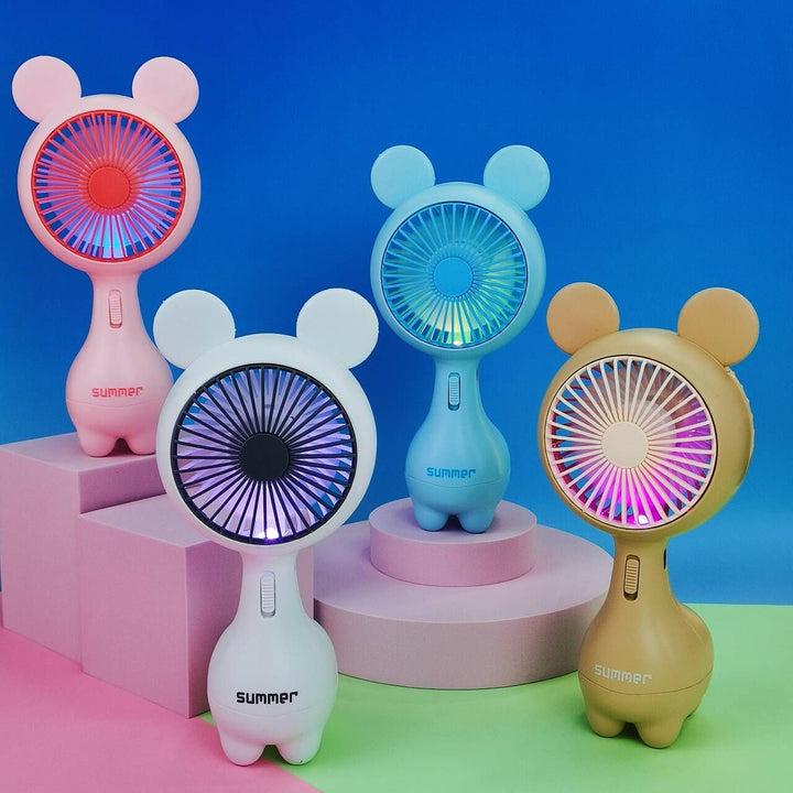 Bunny-Eared Rechargeable Handheld Fan Kalsten