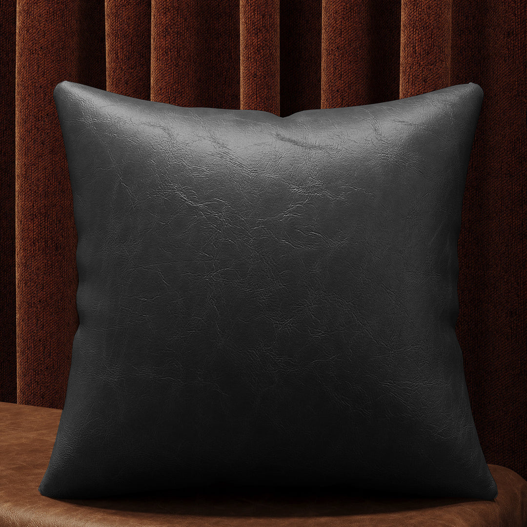 Decorative Faux Leather Throw Pillow