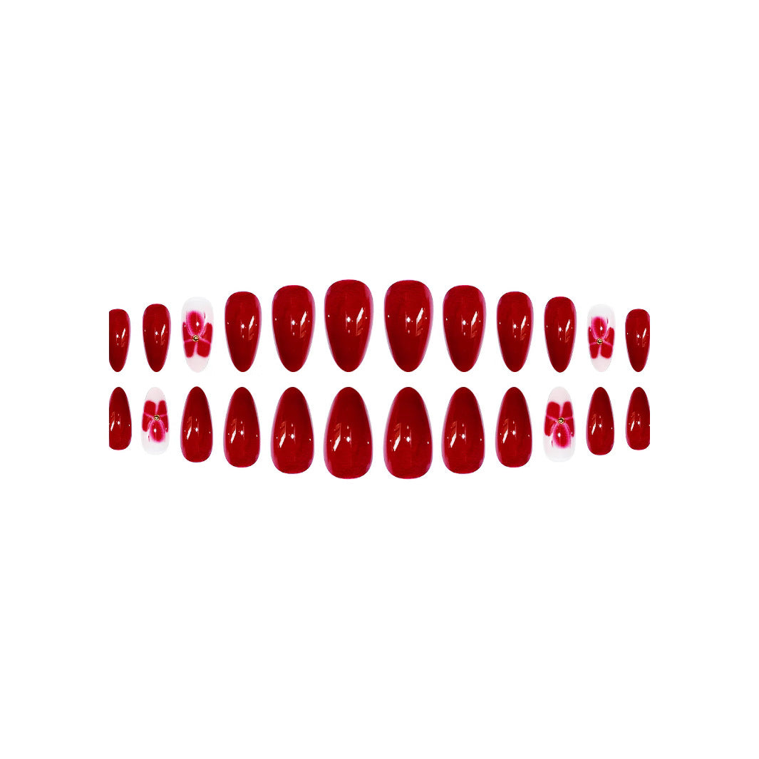Elegant Floral Press-On Nail Art Kalsten