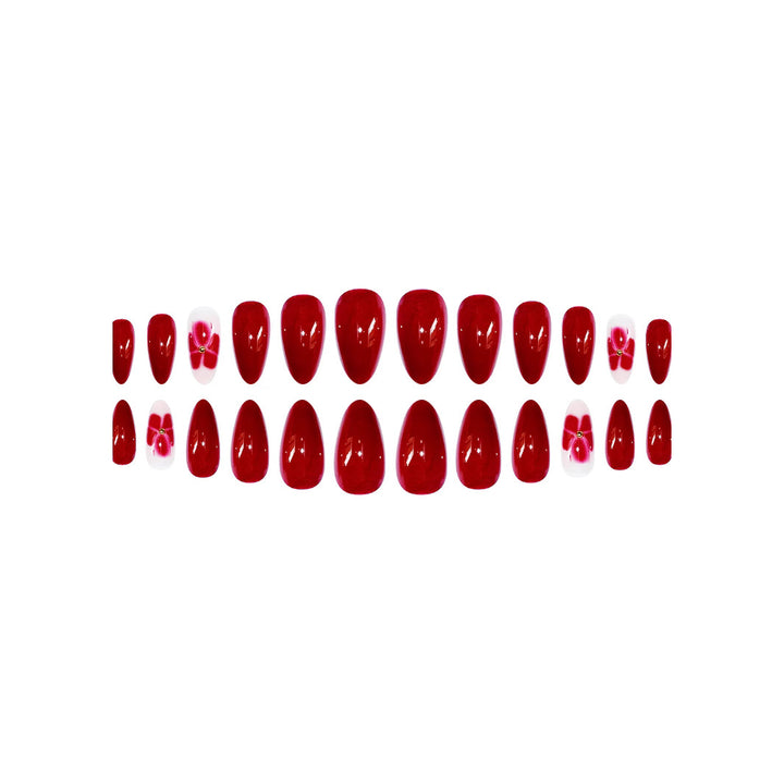 Elegant Floral Press-On Nail Art Kalsten