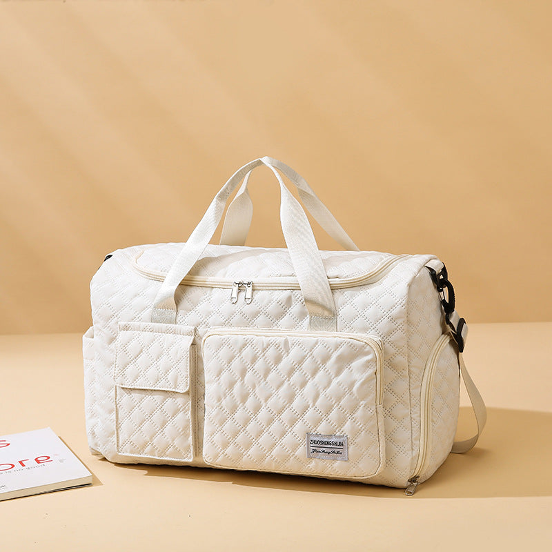 Spacious Quilted Gym Duffel Bag