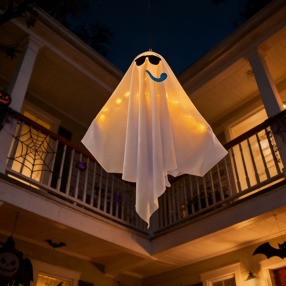 Decorative Halloween Ghost Figure with LED Lighting