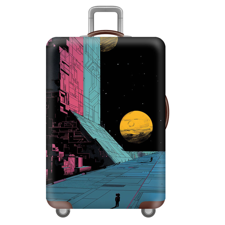 Unisex Hard-shell Suitcase with Impressive Futuristic City Design Kalsten