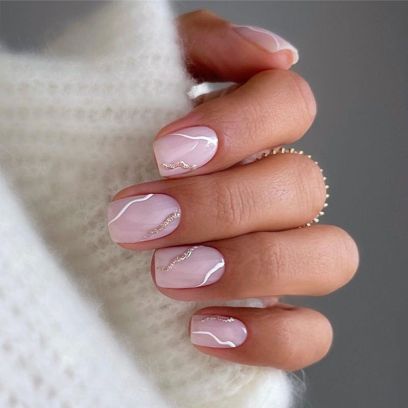 Elegant Abstract Press-On Nail Art Set Kalsten
