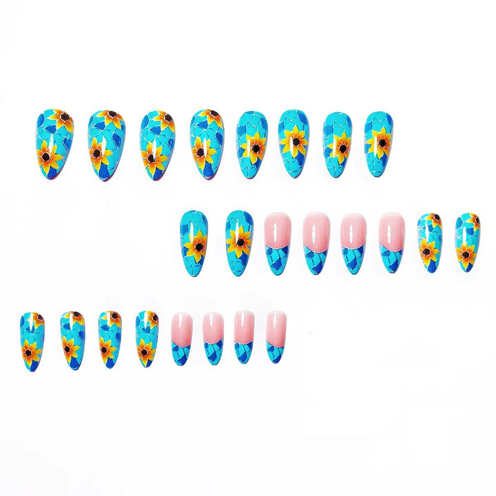 Artificial nails in creative mosaic design Kalsten