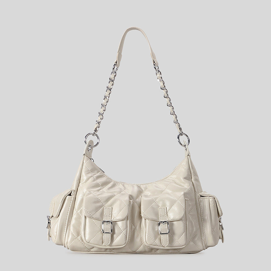 Quilted Multi-Pocket Handbag