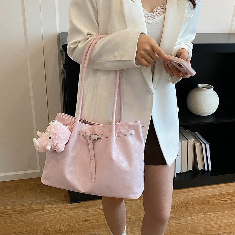 Casual Faux Leather Tote Bag