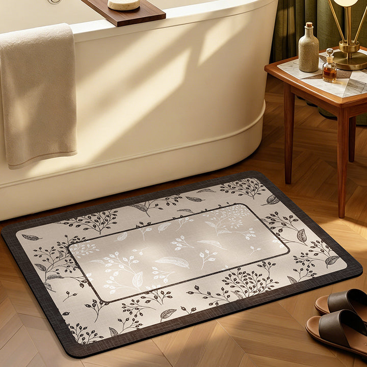 Botanical Design Bath Mat Kalsten