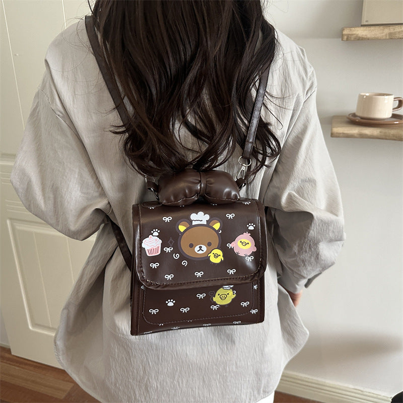 Cute Cartoon Print Crossbody Bag