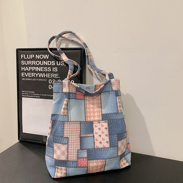 Stylish Patchwork Tote Bag