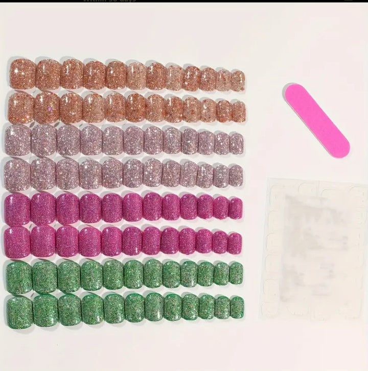 DIY Glitter Press-On Nails Kalsten