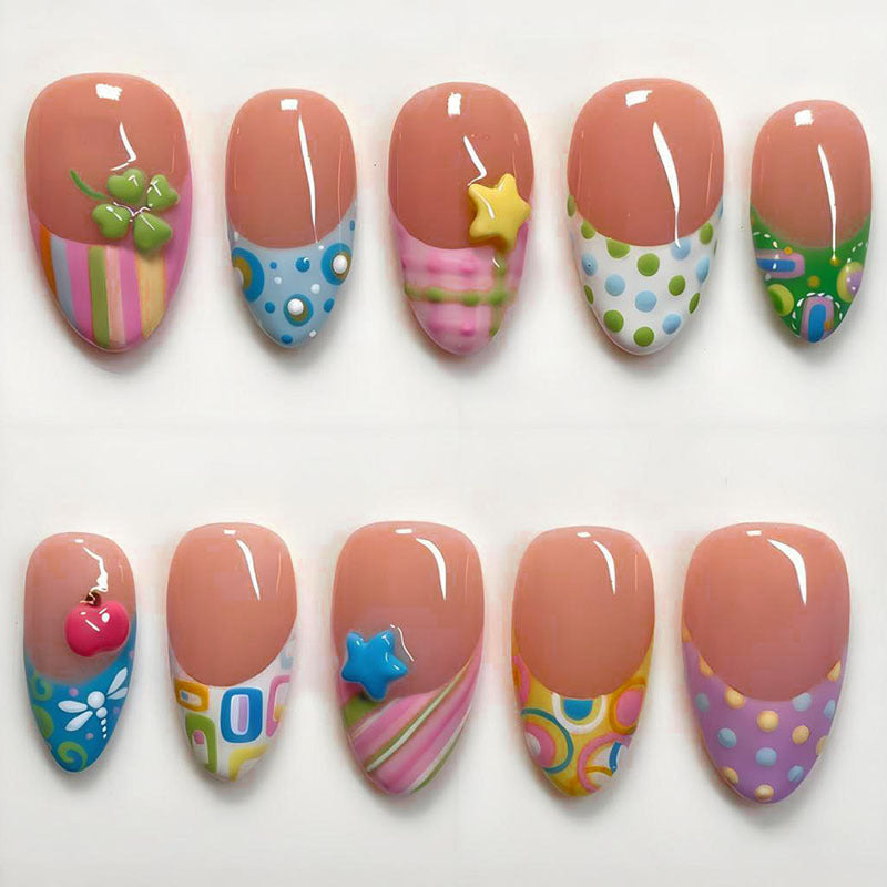 Creative Patterned Press-On Nail Art Set Kalsten