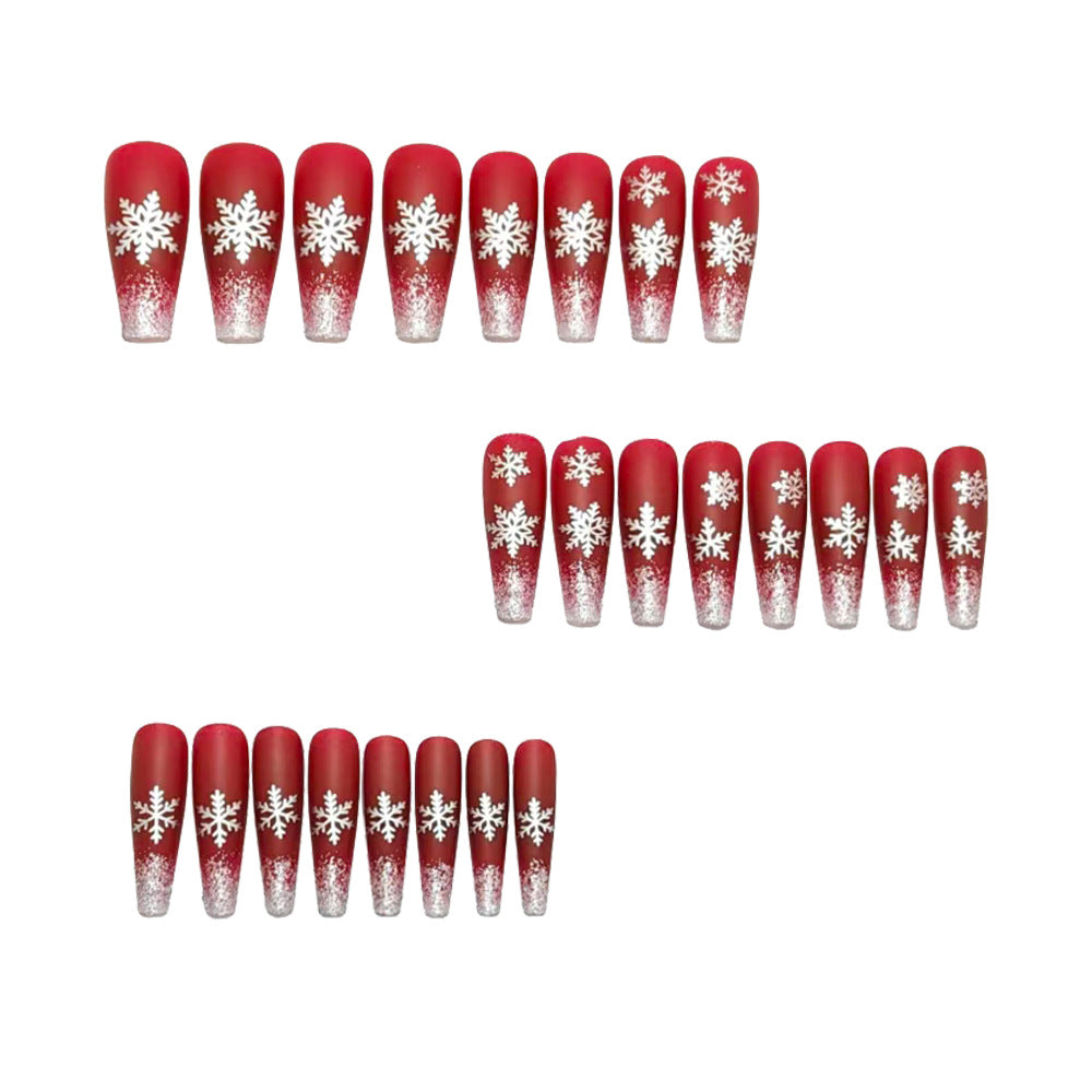 Artificial Nails in Festive Winter Design Kalsten