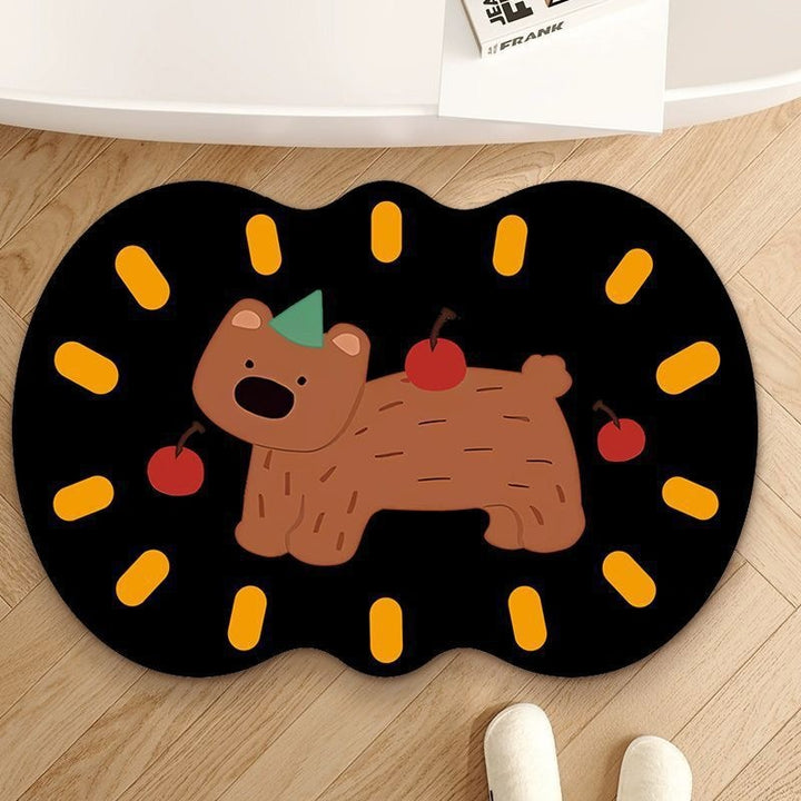 Playful Elephant-Themed Bath Mat