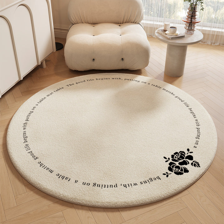 Decorative Pumpkin-Themed Round Area Rug