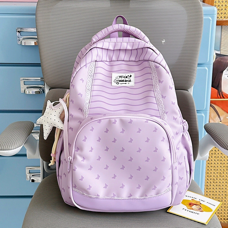Cute Butterfly Patterned Backpack