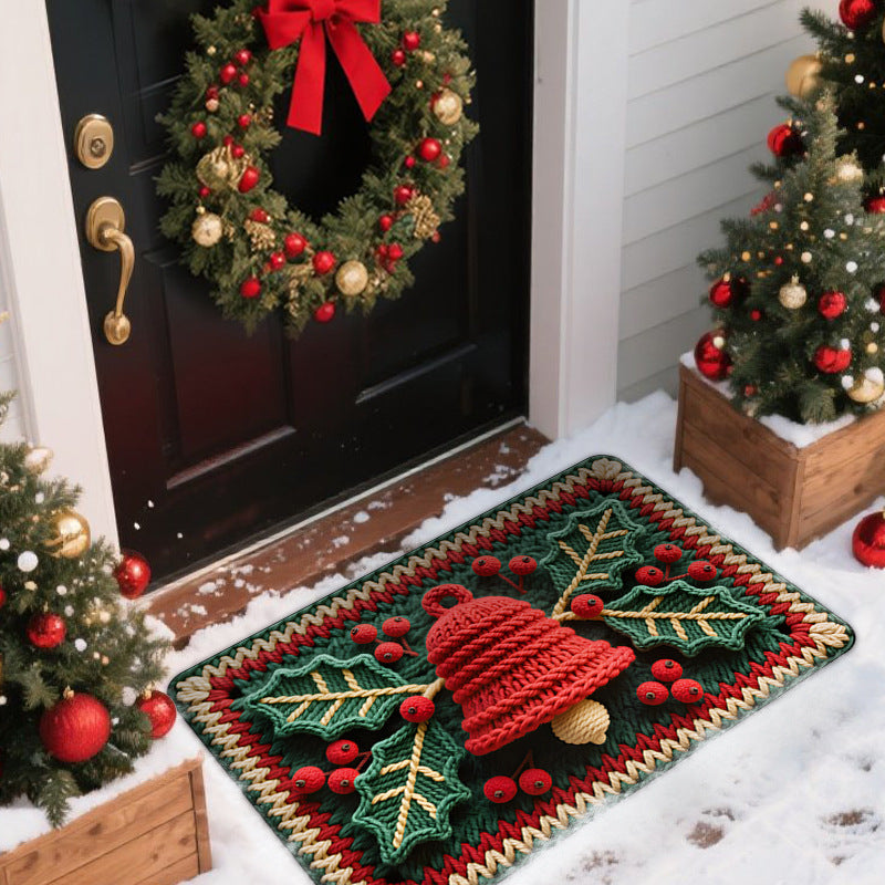 Festive Indoor Outdoor Welcome Mat Kalsten