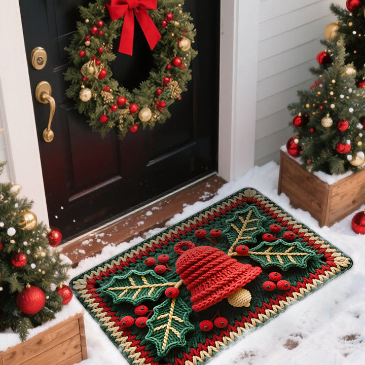 Festive Indoor Outdoor Welcome Mat Kalsten