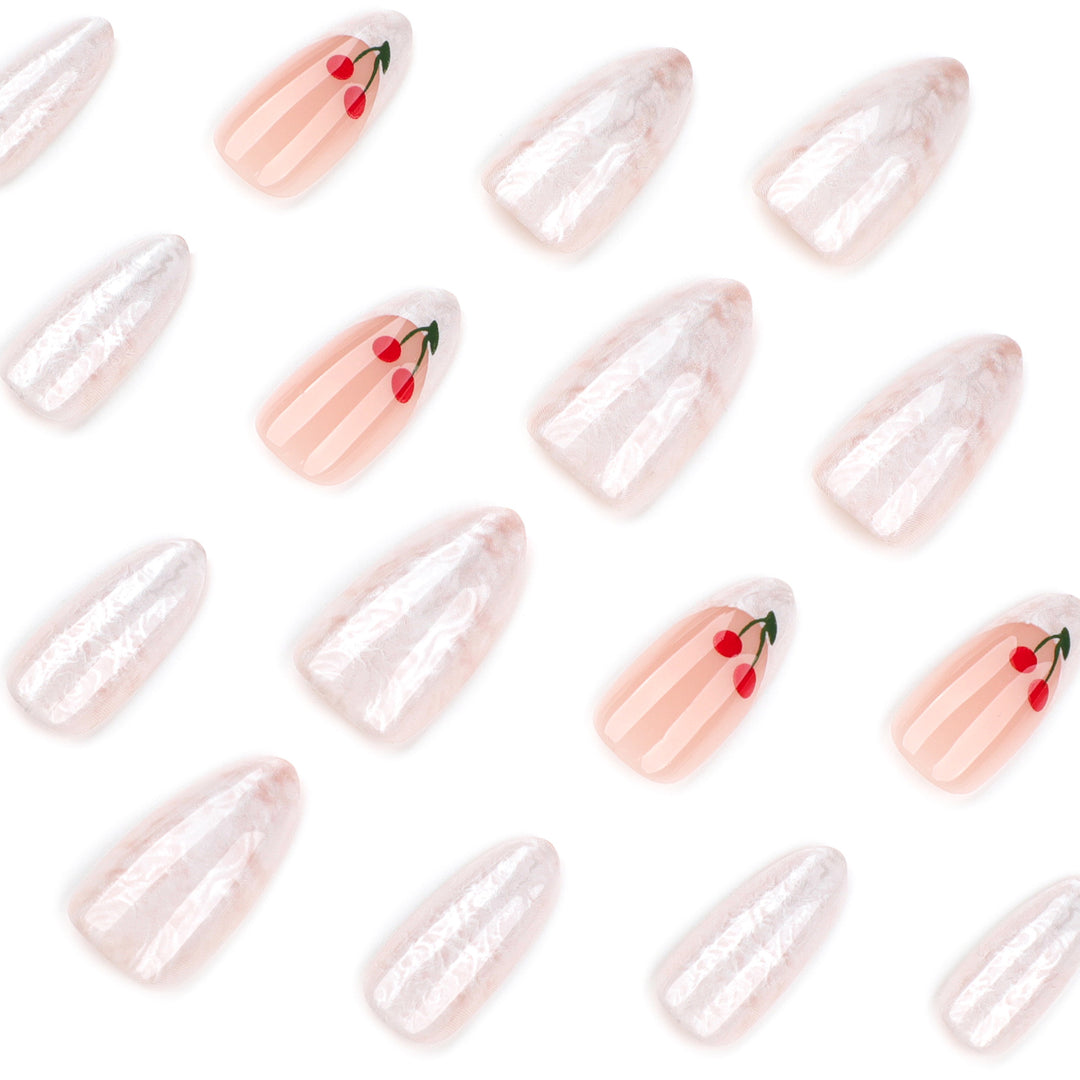 Artful Nail Extensions with Fruity Design Kalsten
