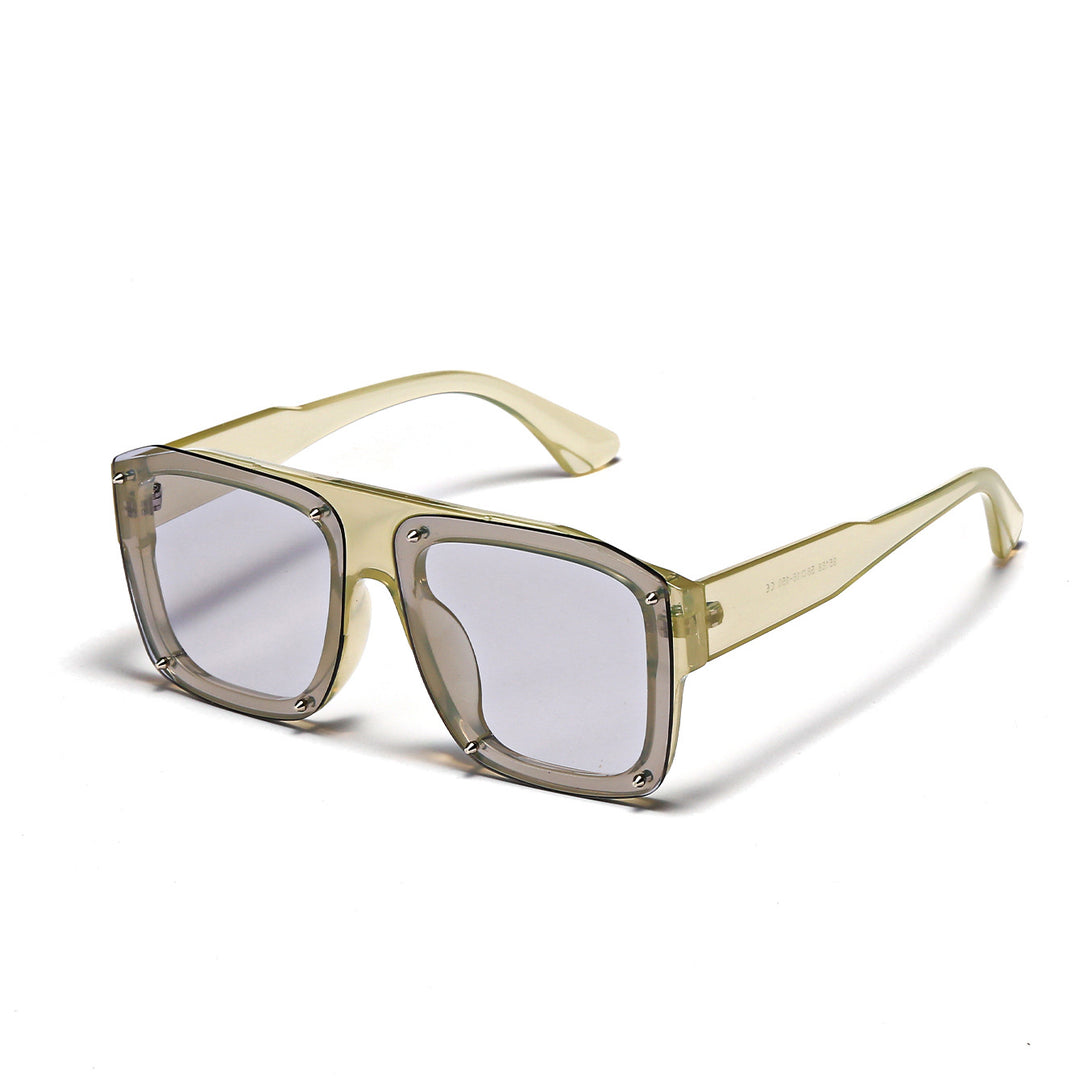 Women's Square Sunglasses with Fashionable Transparent Frame Kalsten