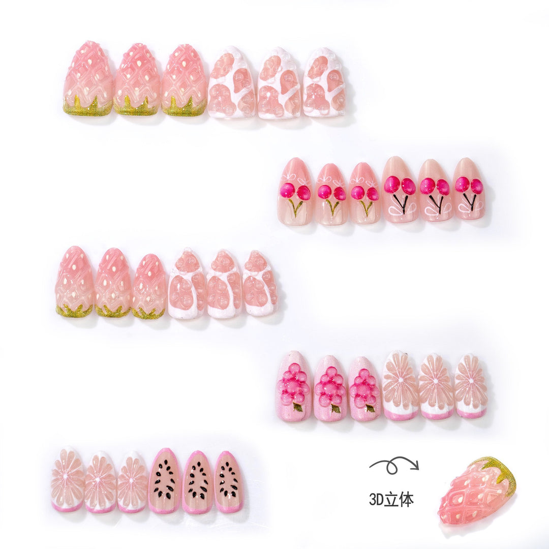 Fruit-Inspired Decorative Press-On Nails Kalsten