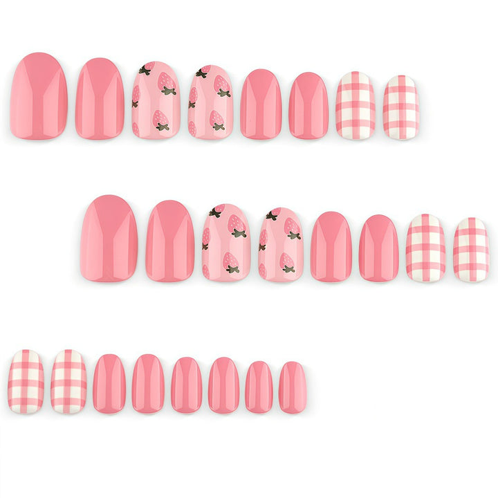 Artificial Nails in Spring Strawberry Design Kalsten