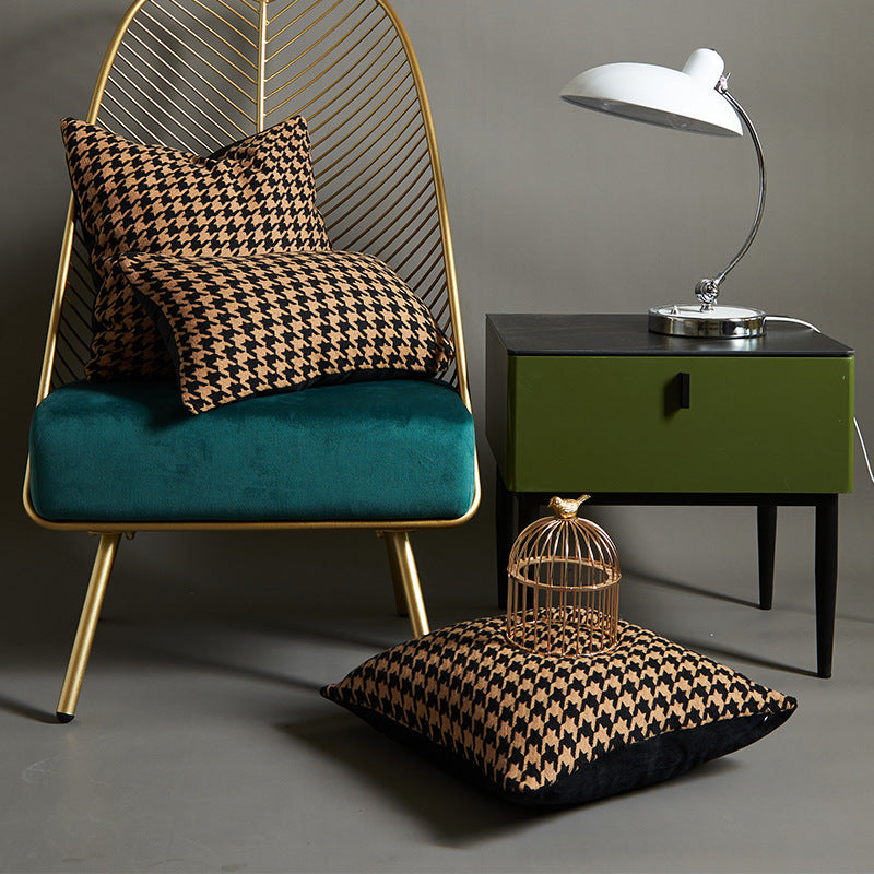 Geometric Designed Square Throw Pillow