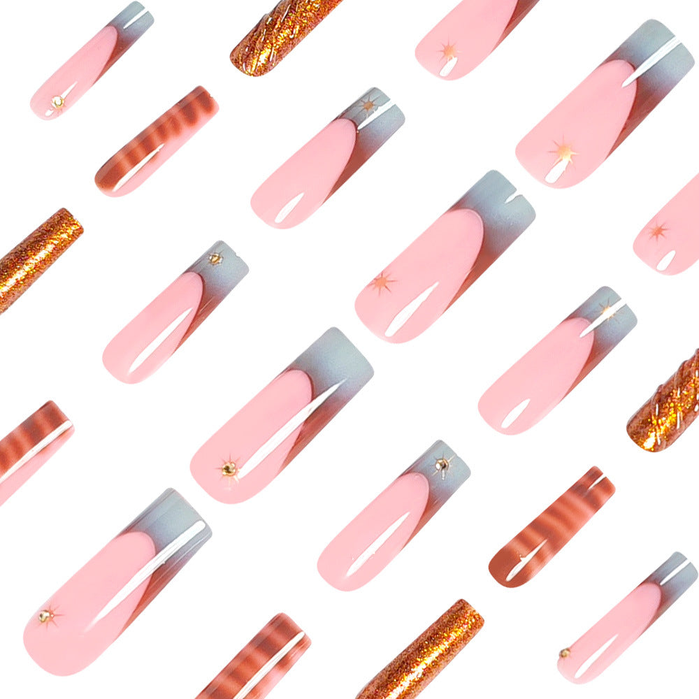 Artistic Long Press-On Nail Extensions Kalsten