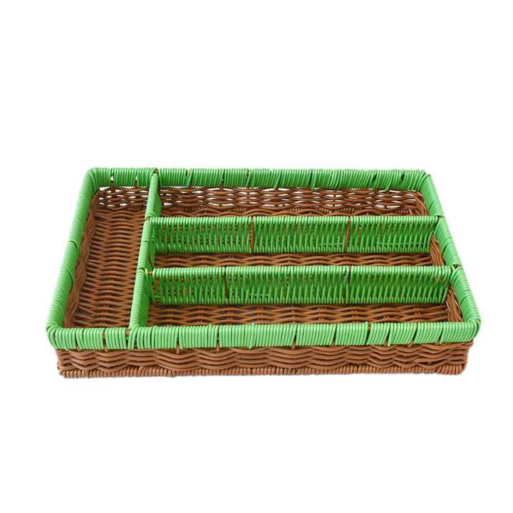 Stylish Multi-Compartment Woven Storage Organizer Kalsten