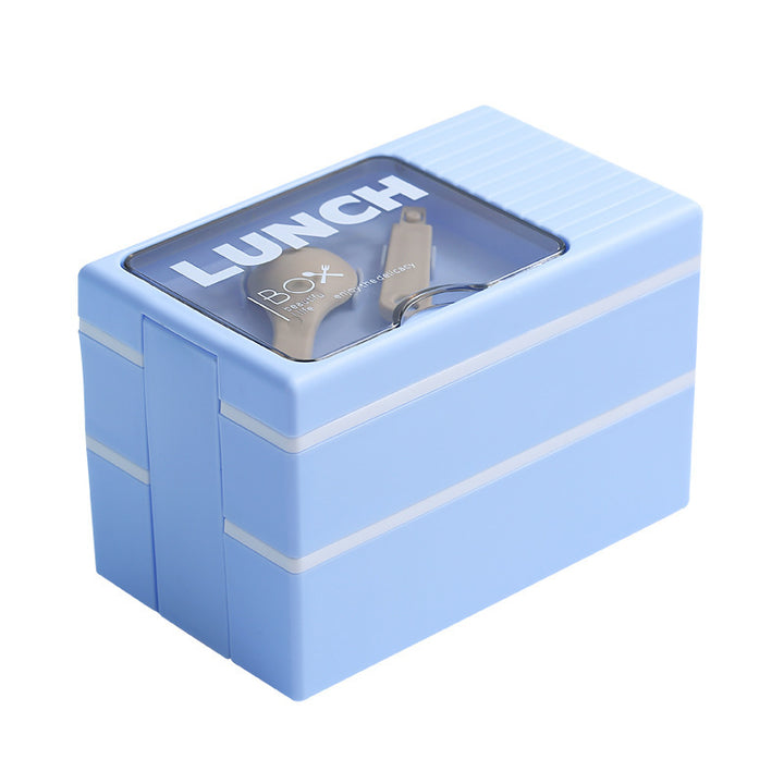 Multi-Layered Lunch Box with Integrated Cutlery