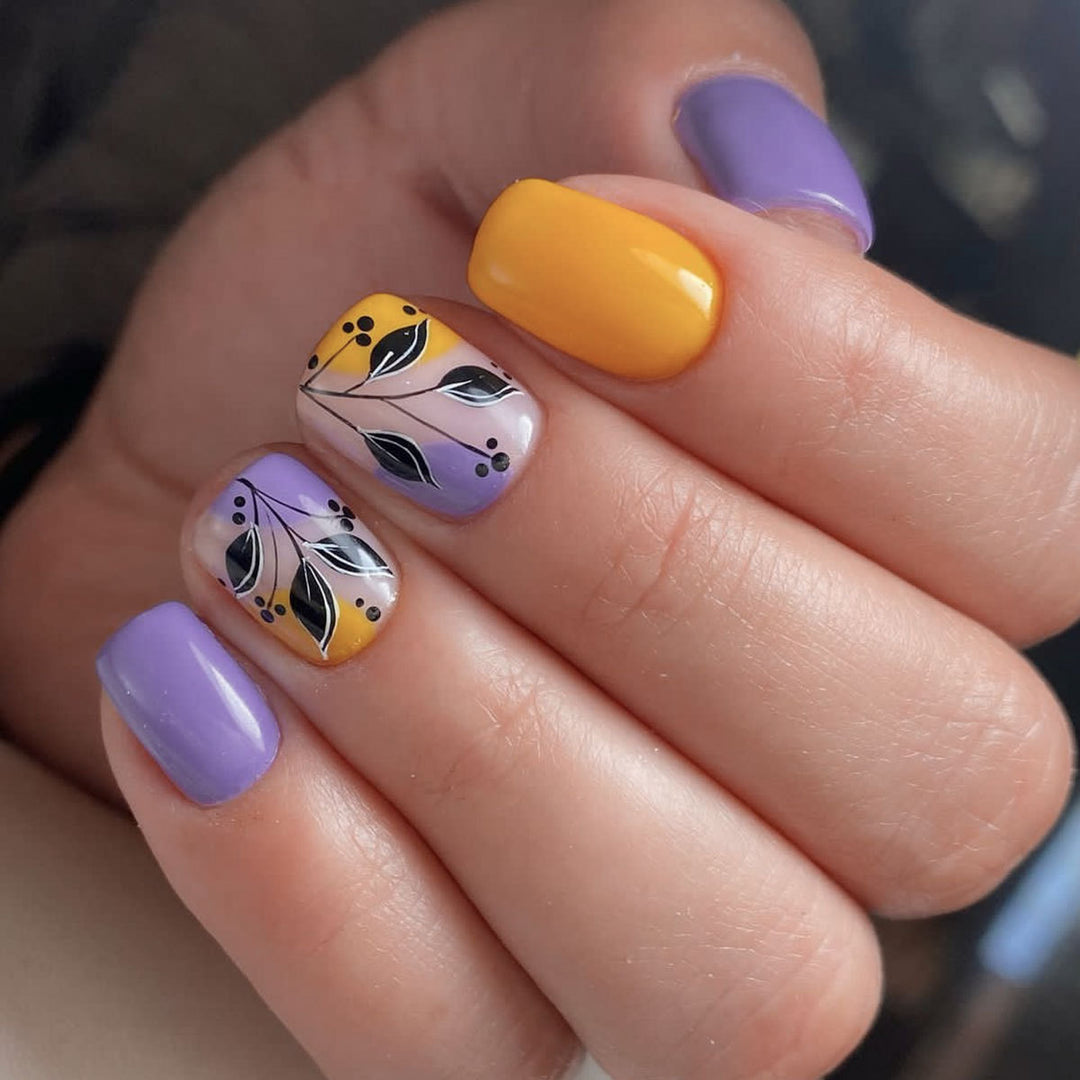 Artistic Floral Nail Art Design Kalsten