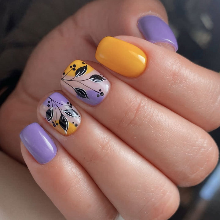 Artistic Floral Nail Art Design Kalsten