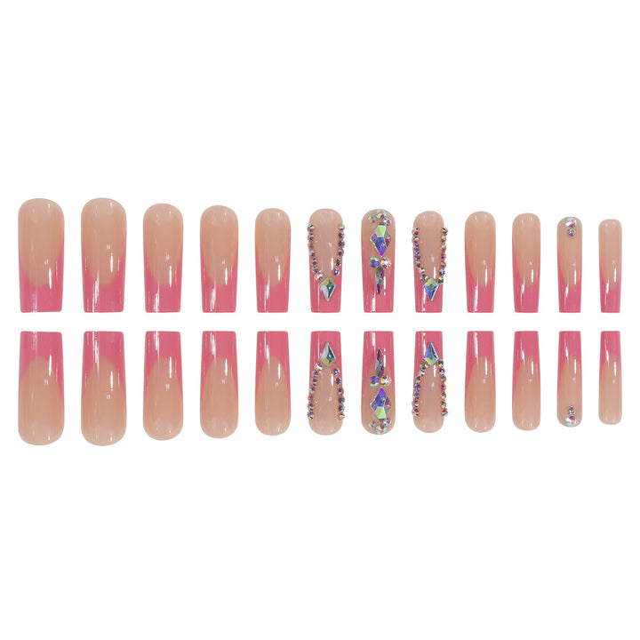 Luxury Press-On Nail Extensions with Crystal Accents Kalsten