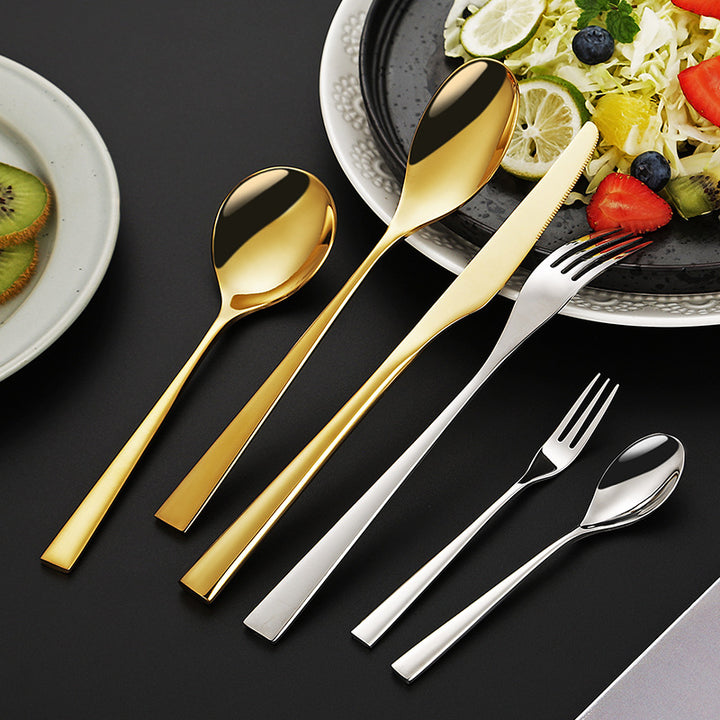 Elegant dessert knife with curved handle Kalsten