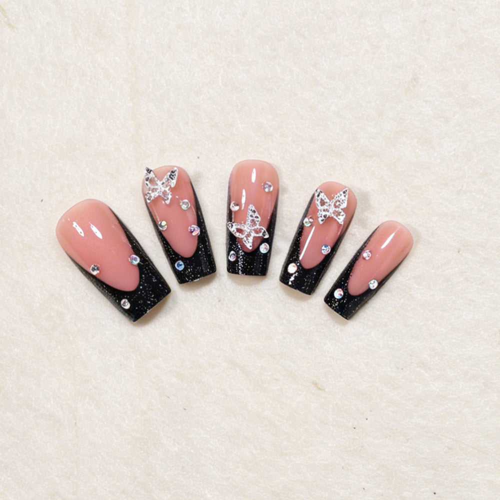 Butterfly Accented Press-On Nail Art Set Kalsten