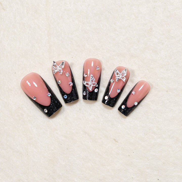Butterfly Accented Press-On Nail Art Set Kalsten