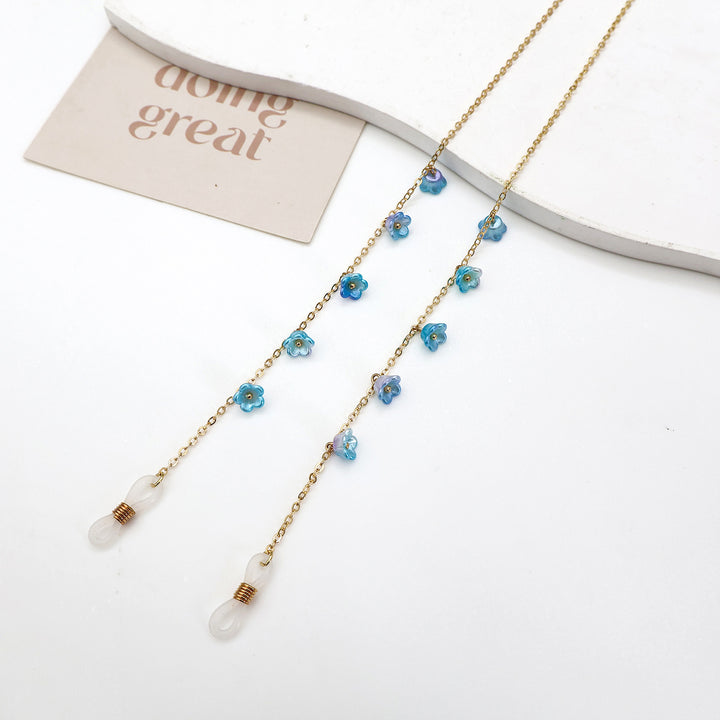 Floral Embellished Eyewear Chain Kalsten