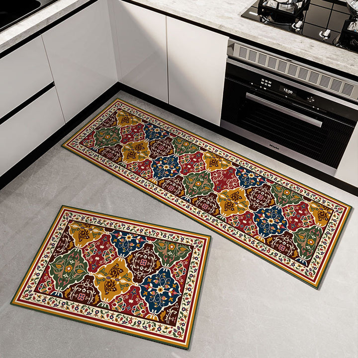 Floral Patterned Kitchen Runner Mat Kalsten