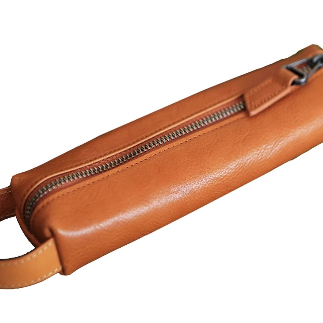 Premium Leather Zippered Pencil Case