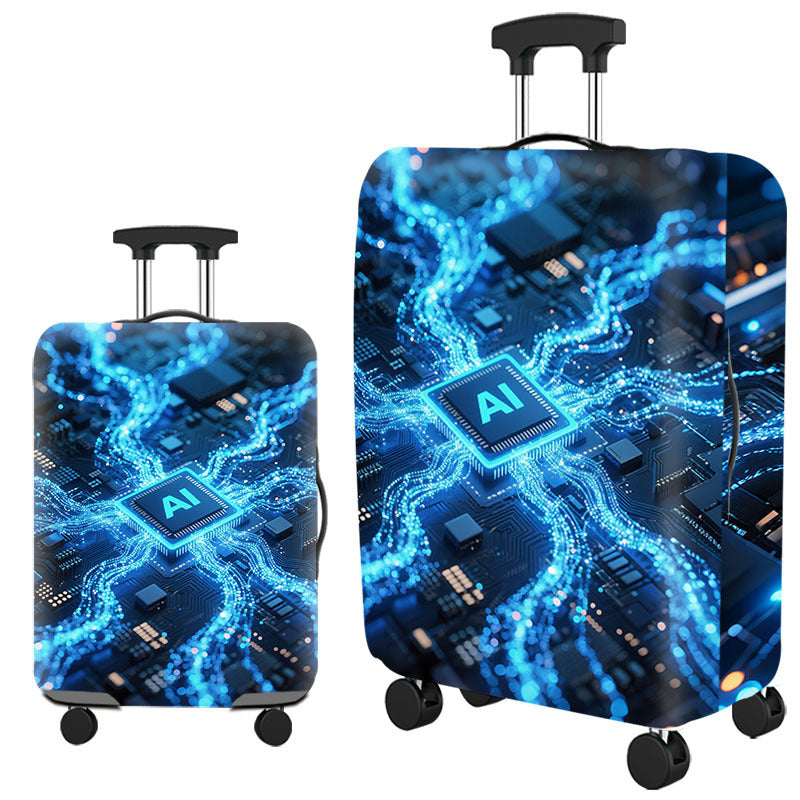 Tropical Leaf Print Hard Shell Luggage Kalsten