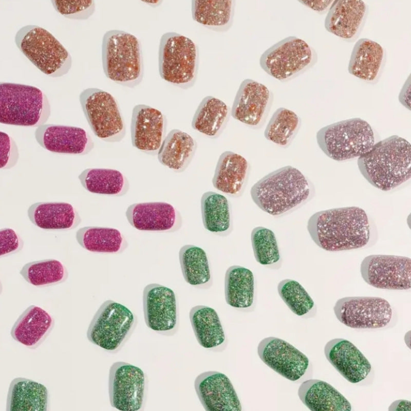 DIY Glitter Press-On Nails Kalsten