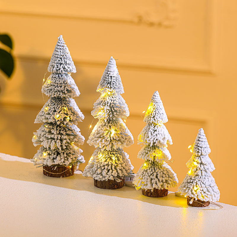 Illuminated Mini Frosted Christmas Tree Decoration Kalsten